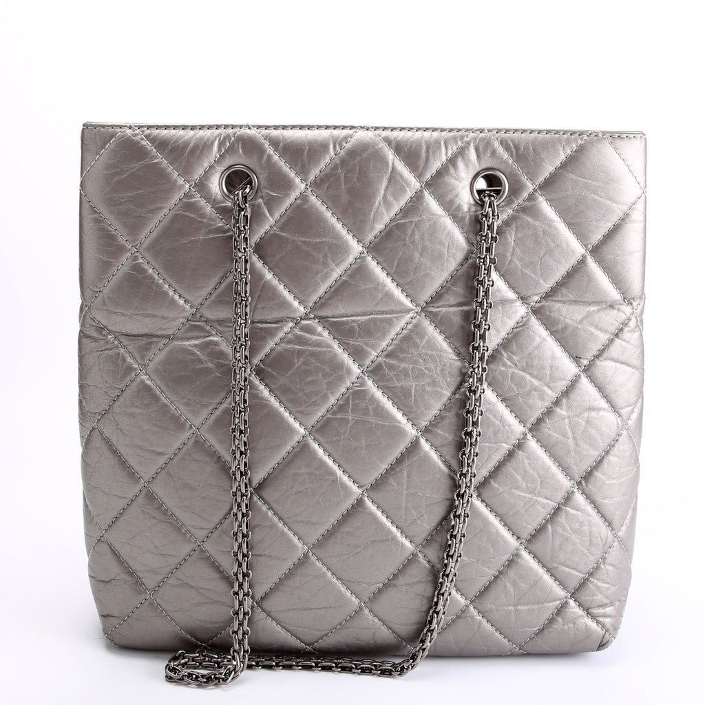 Reissue Tall Tote Quilted Aged Calfskin14M Silver