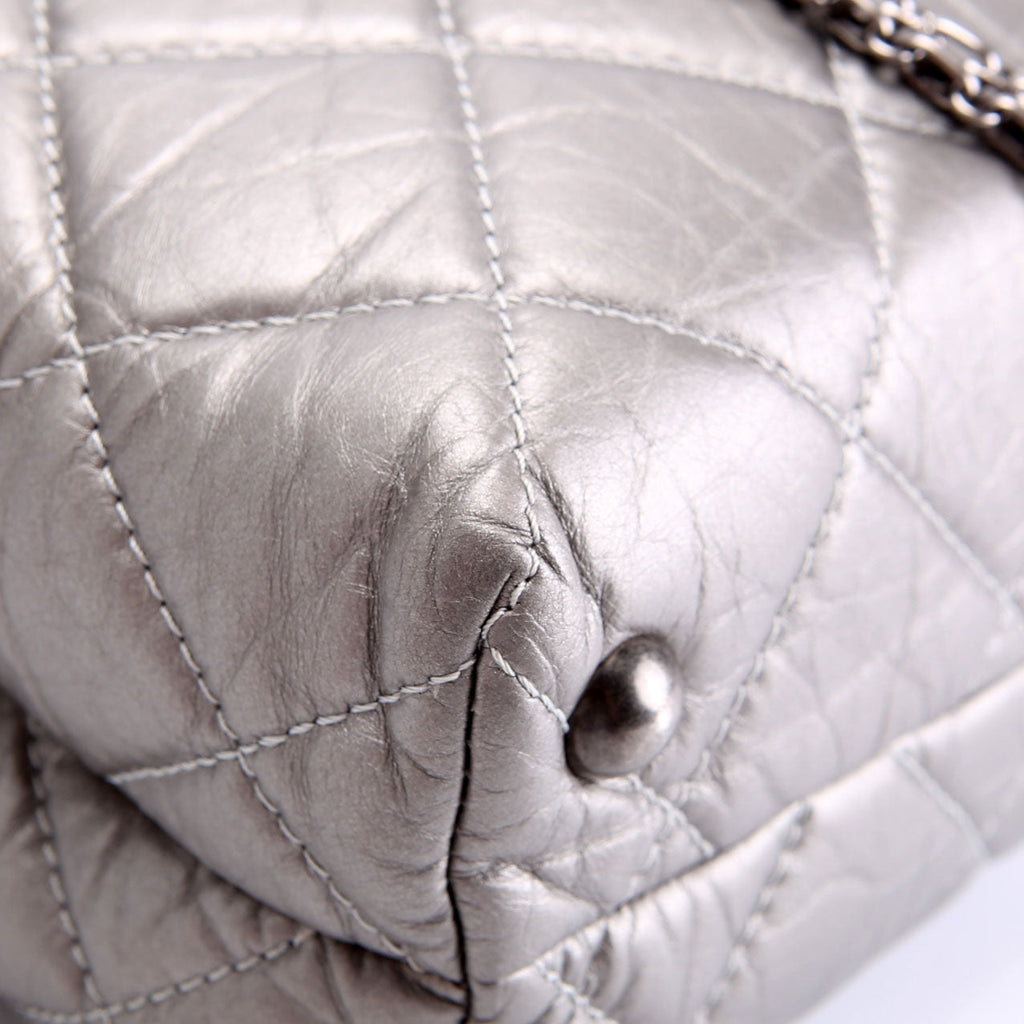 Reissue Tall Tote Quilted Aged Calfskin14M Silver