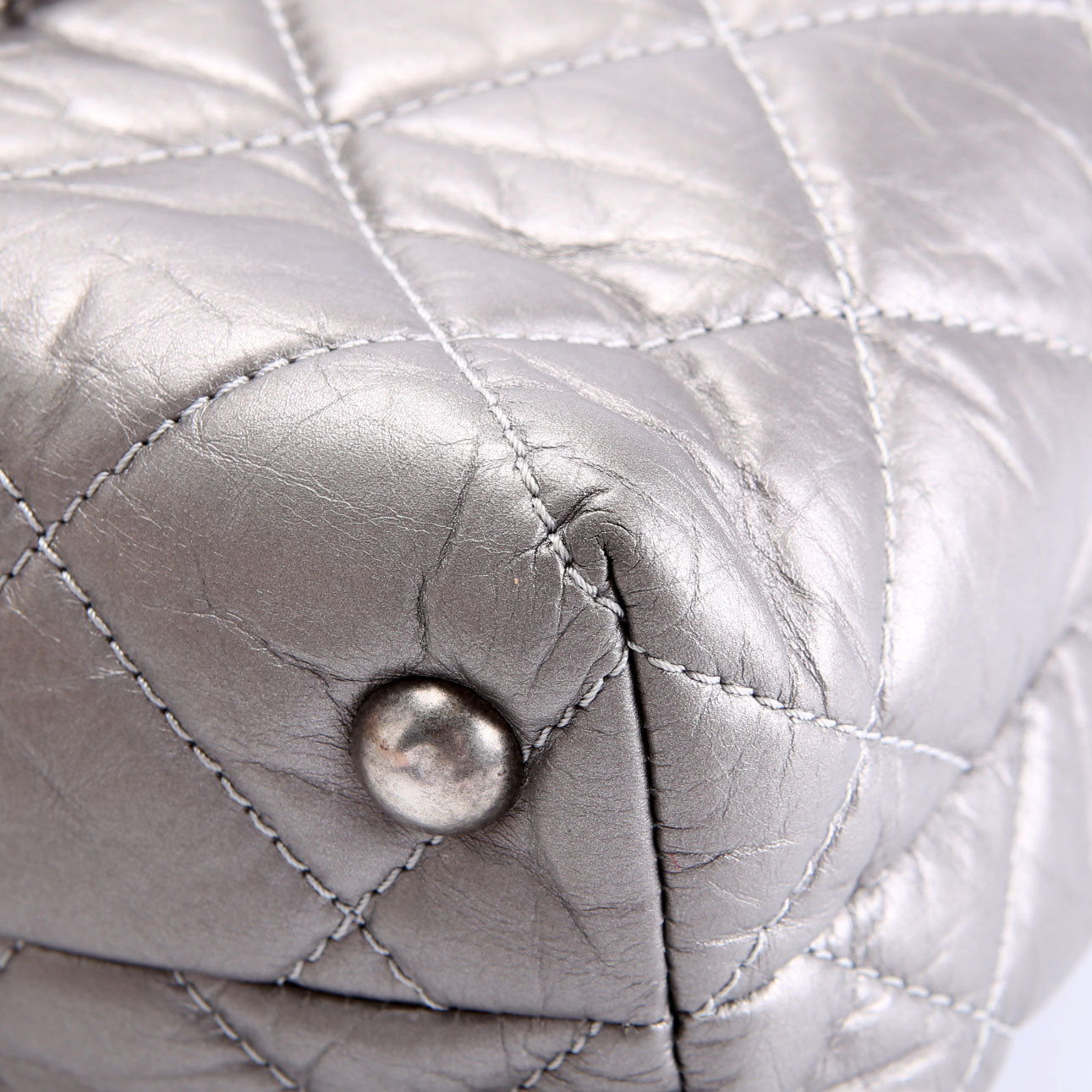 Reissue Tall Tote Quilted Aged Calfskin14M Silver