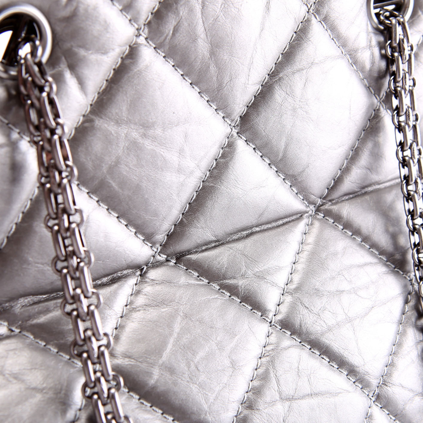 Reissue Tall Tote Quilted Aged Calfskin14M Silver