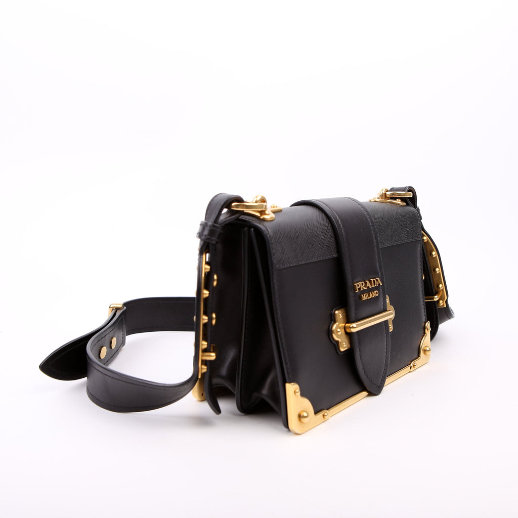 Cahier Bag Small Calfskin/Saffiano Black
