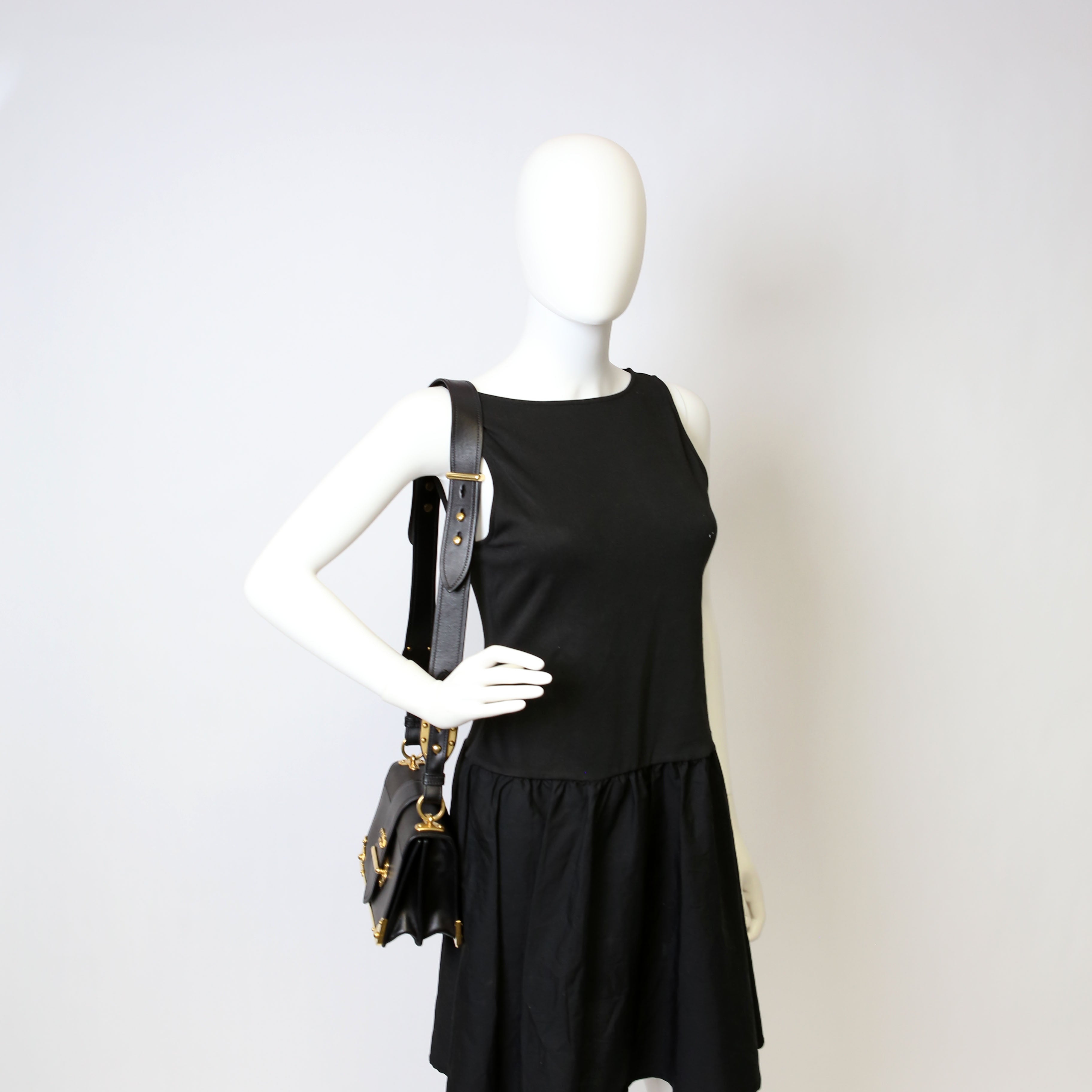 Cahier Bag Small Calfskin/Saffiano Black