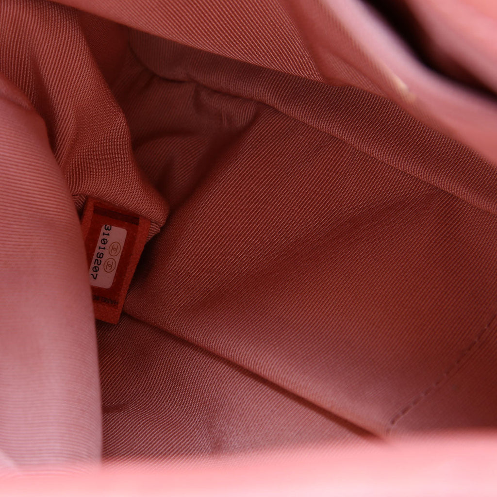 Quilted Metallic Lambskin 19 Small Flap 31M Pink
