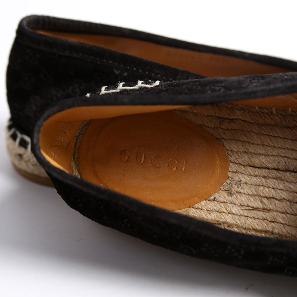 GG Espadrilles Size 38.5 Black