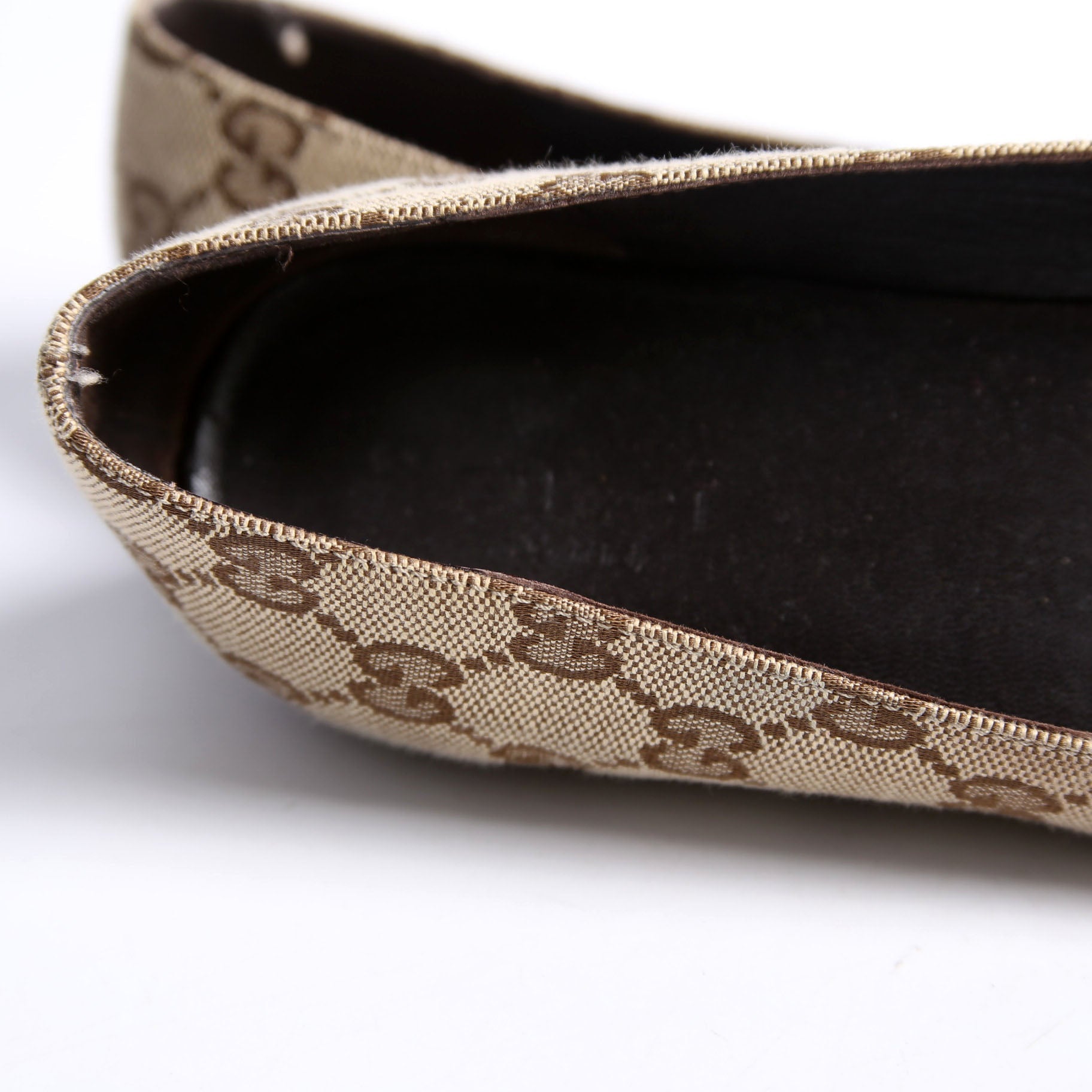 GG Canvas Ballet Flats Size 36.5