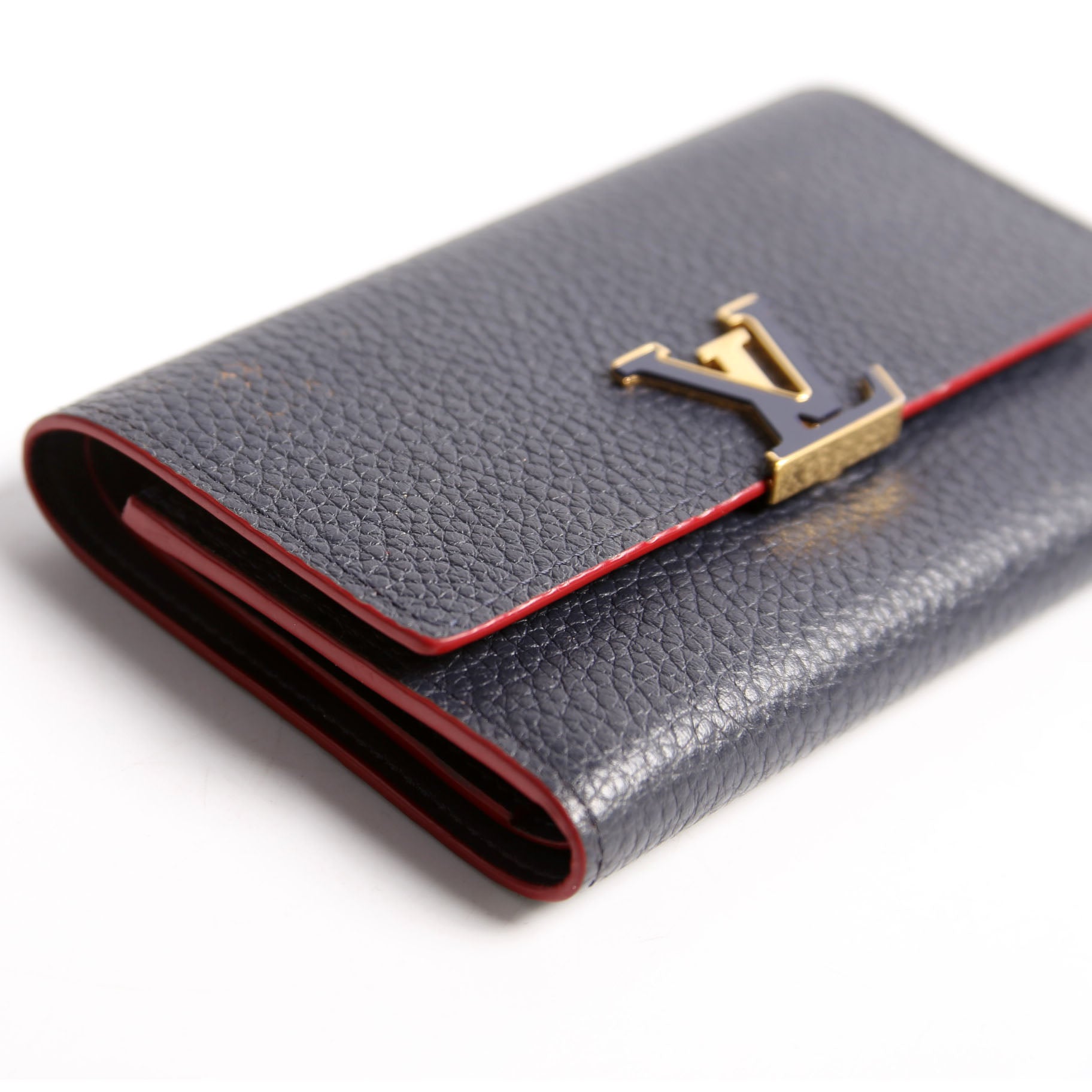 Capucines Wallet Compact Navy