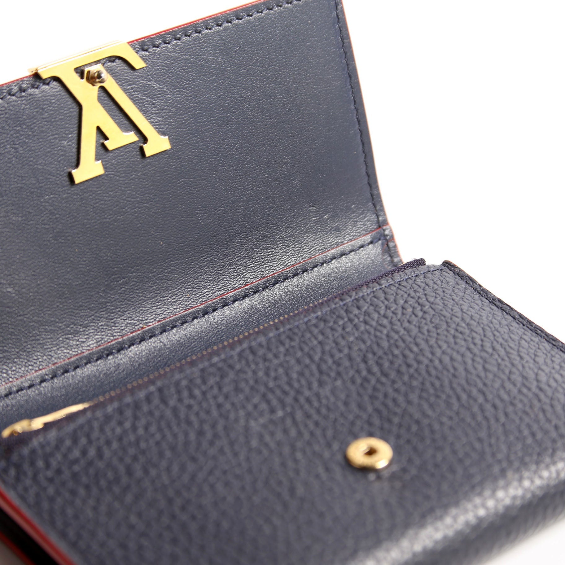 Capucines Wallet Compact Navy