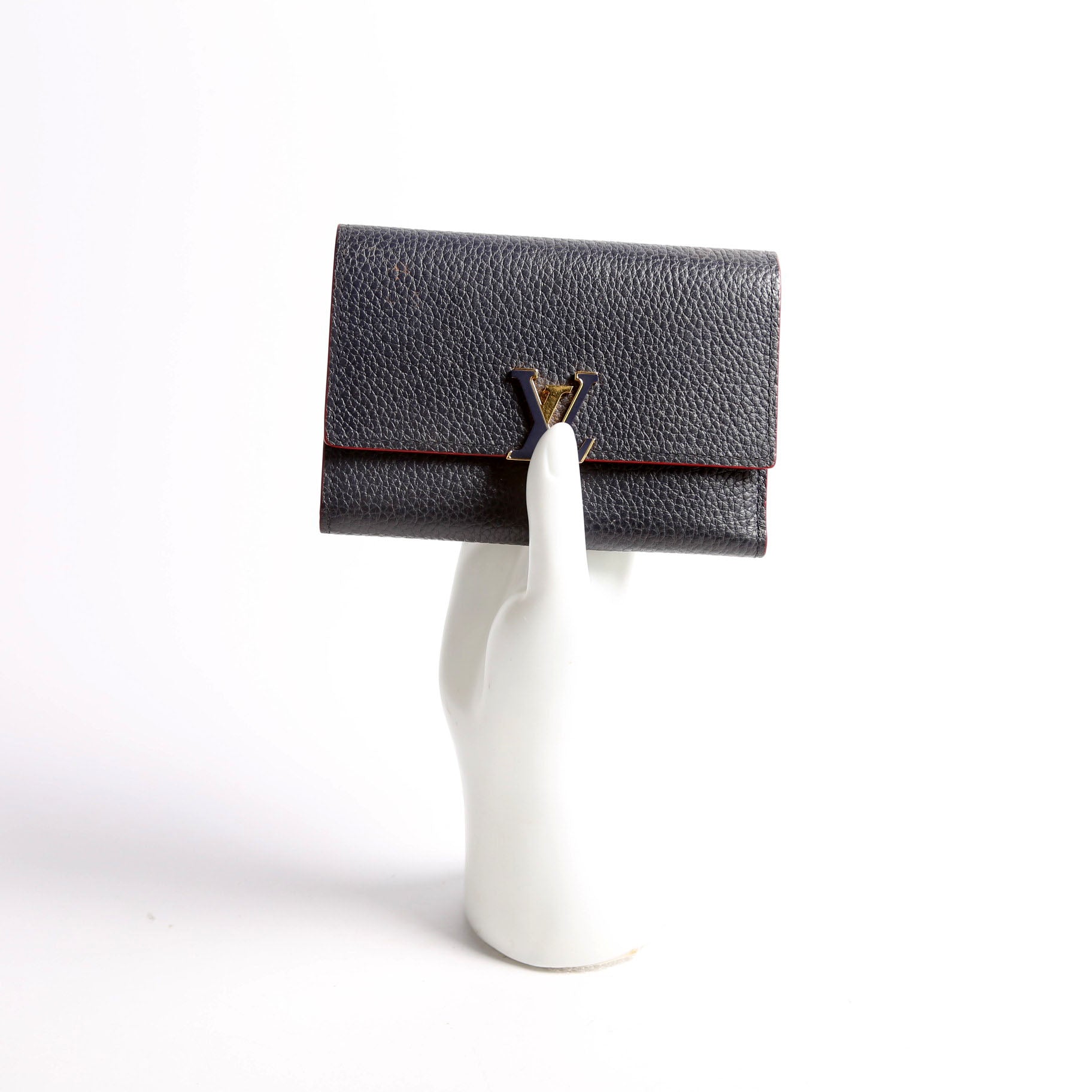 Capucines Wallet Compact Navy