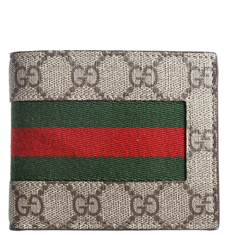779849 GG Supreme Web Bi-Fold Wallet