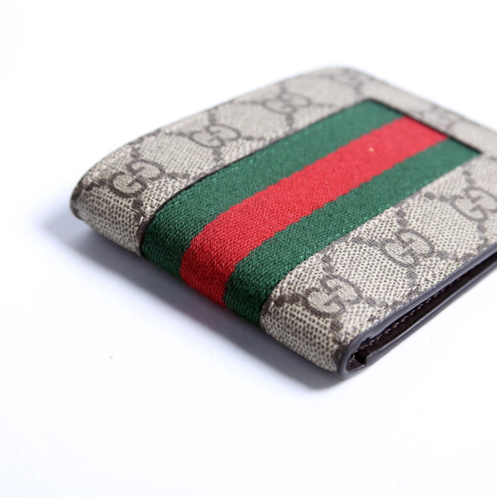 779849 GG Supreme Web Bi-Fold Wallet