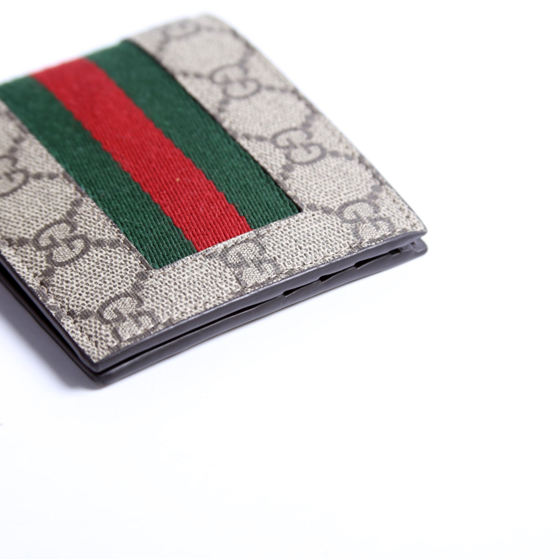 779849 GG Supreme Web Bi-Fold Wallet