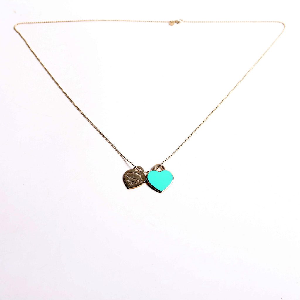 Please Return To Double Heart Bead Chain