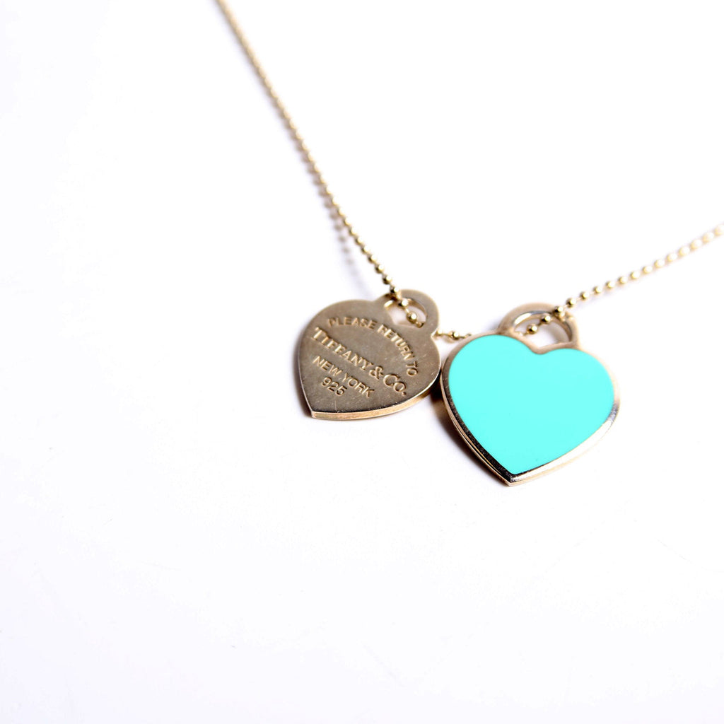 Please Return To Double Heart Bead Chain