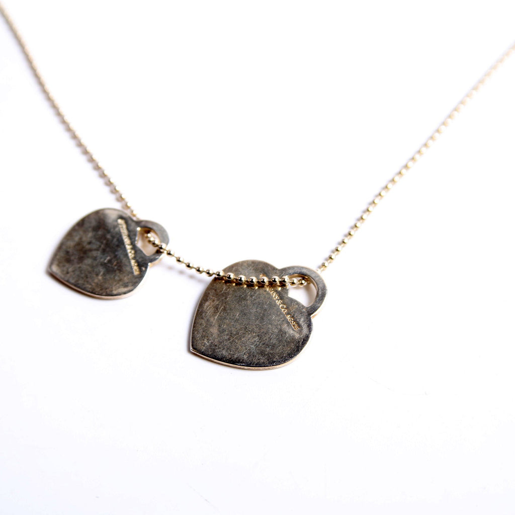 Please Return To Double Heart Bead Chain
