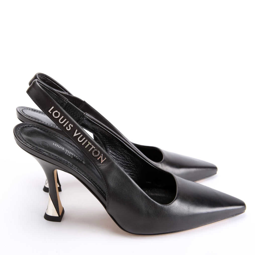Sparkle Slingback Pumps Size 37 Black