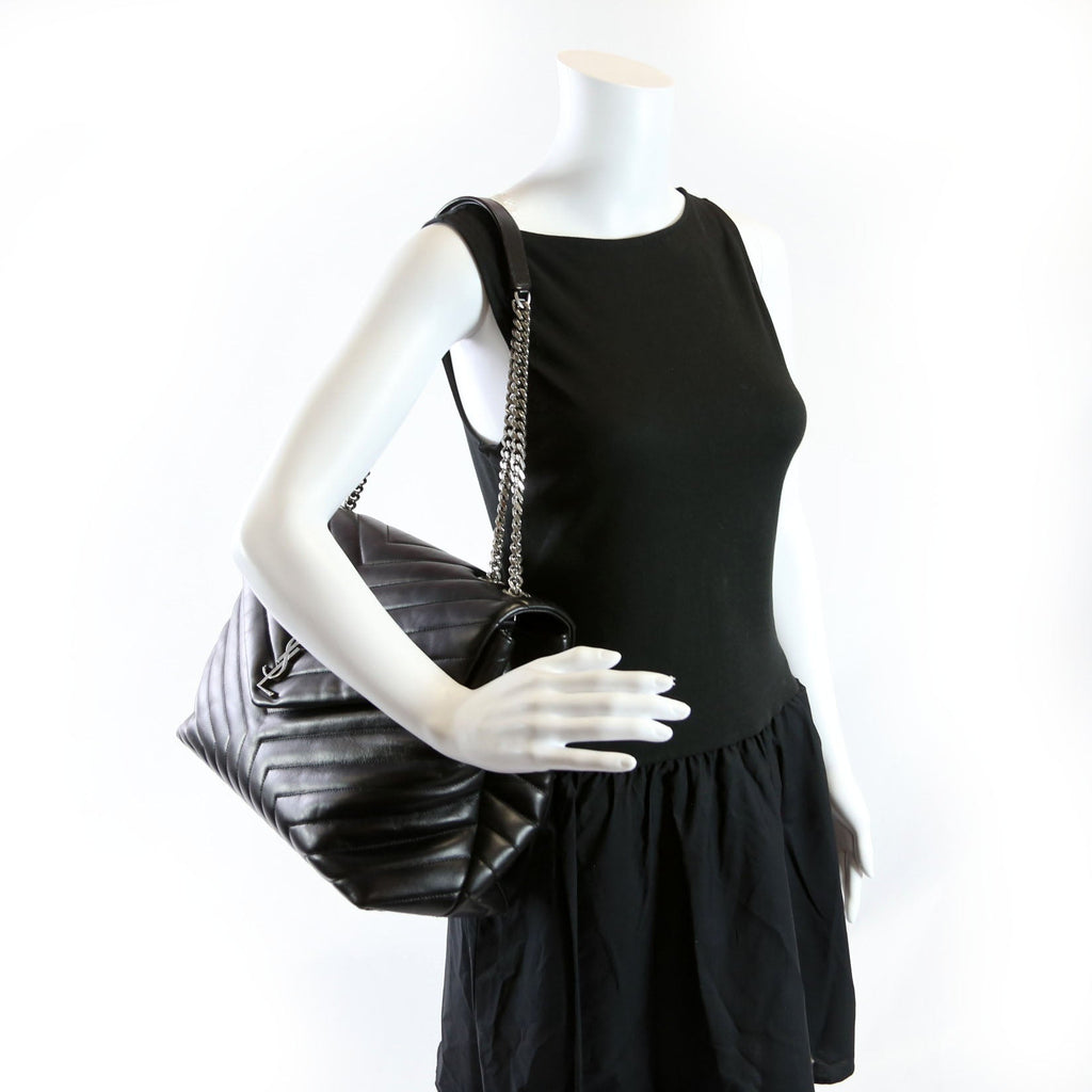 SAINT LAURENT Loulou Satchel Large 574947 Black
