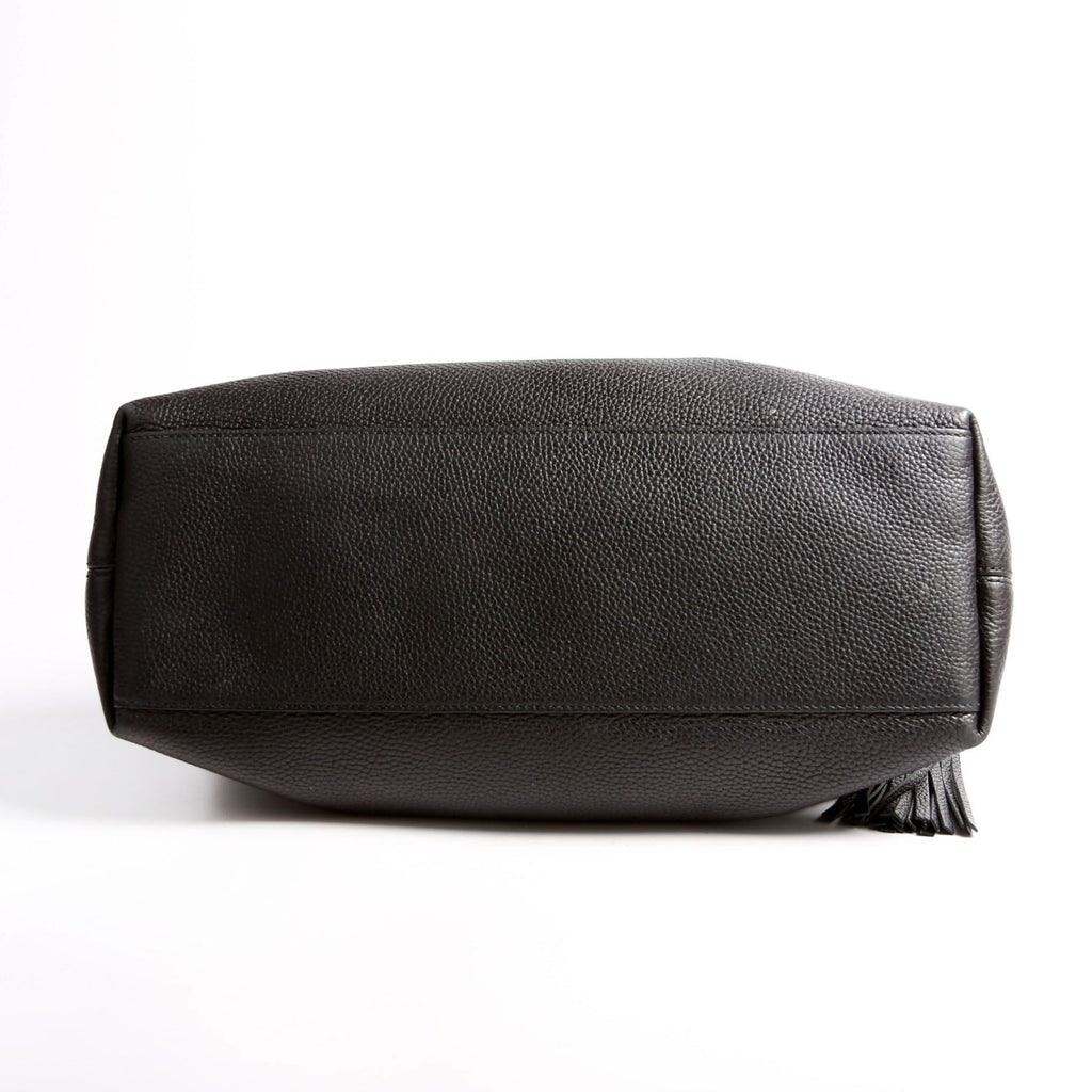 308982 Soho Leather Shoulder Medium Black