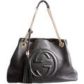 536196 Soho Chain Tote Newer Black