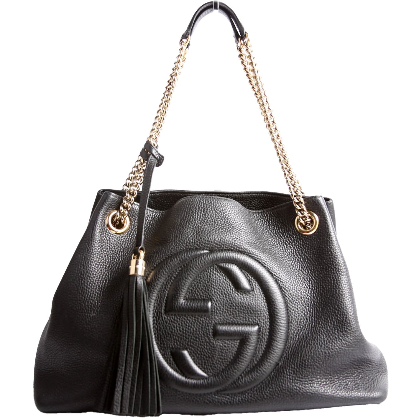 536196 Soho Chain Tote Newer Black