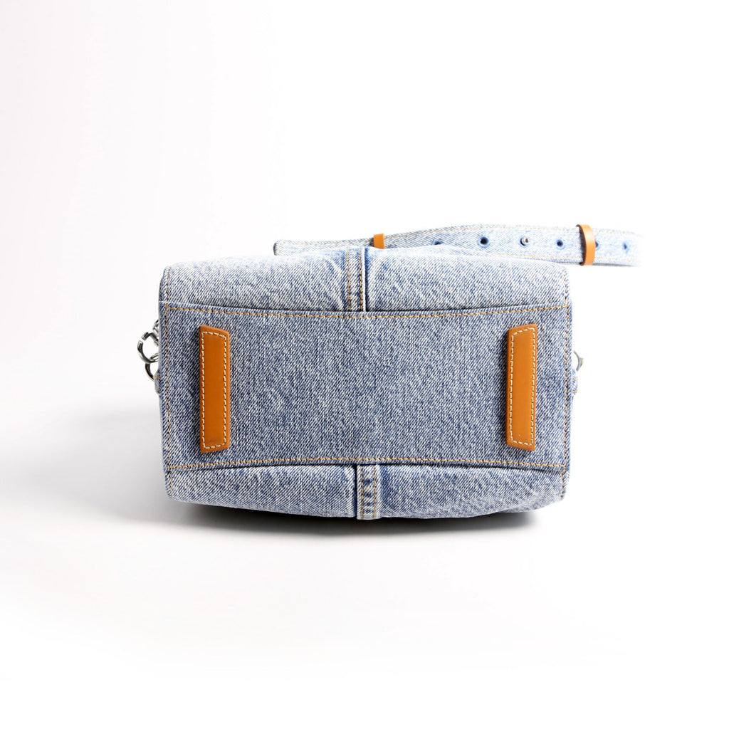 Mini Antigona Lock Denim