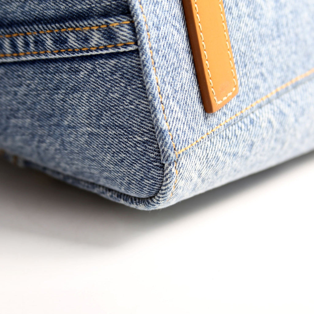 Mini Antigona Lock Denim