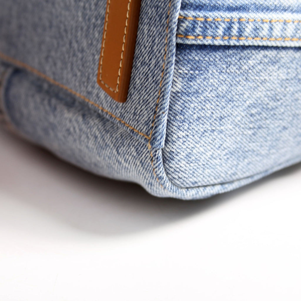Mini Antigona Lock Denim