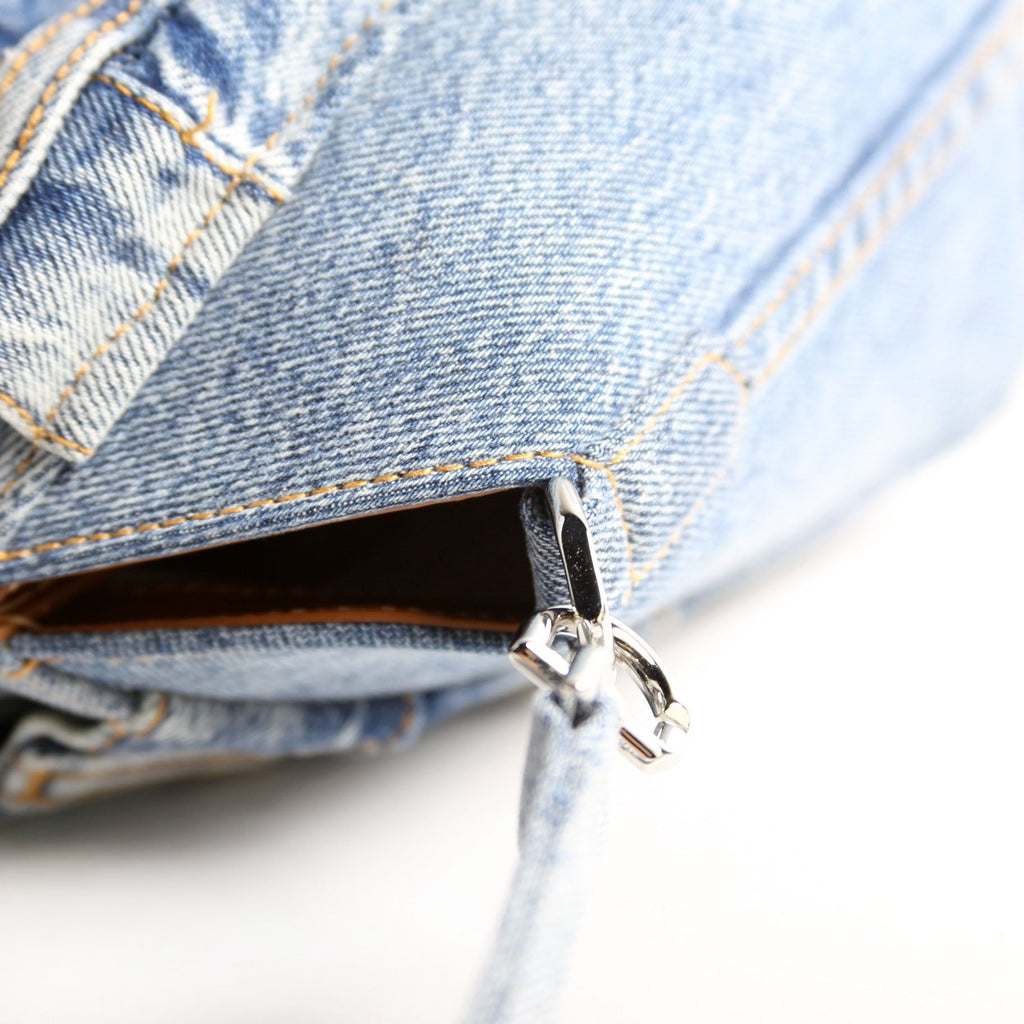 Mini Antigona Lock Denim