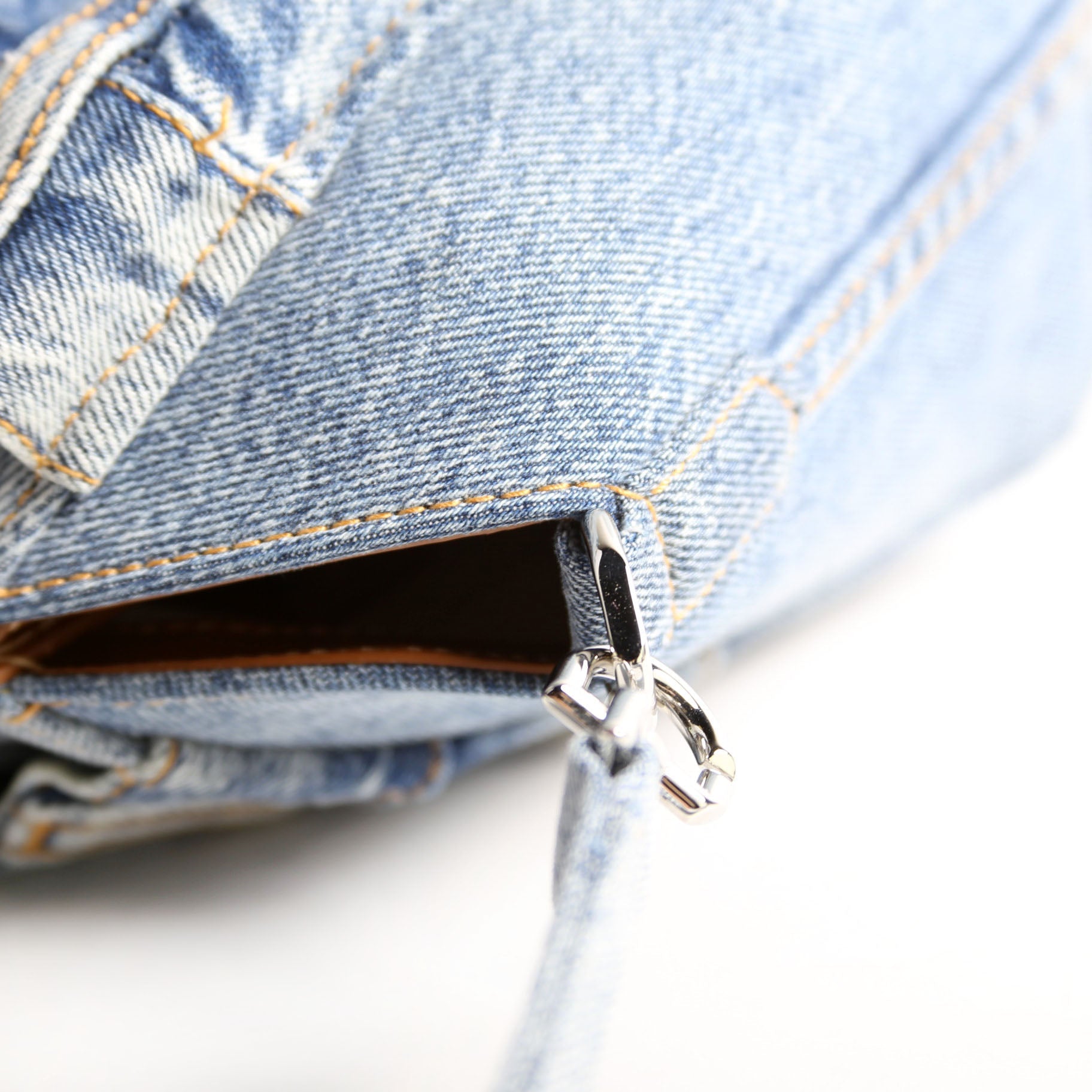 Mini Antigona Lock Denim