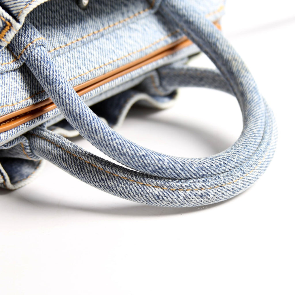 Mini Antigona Lock Denim