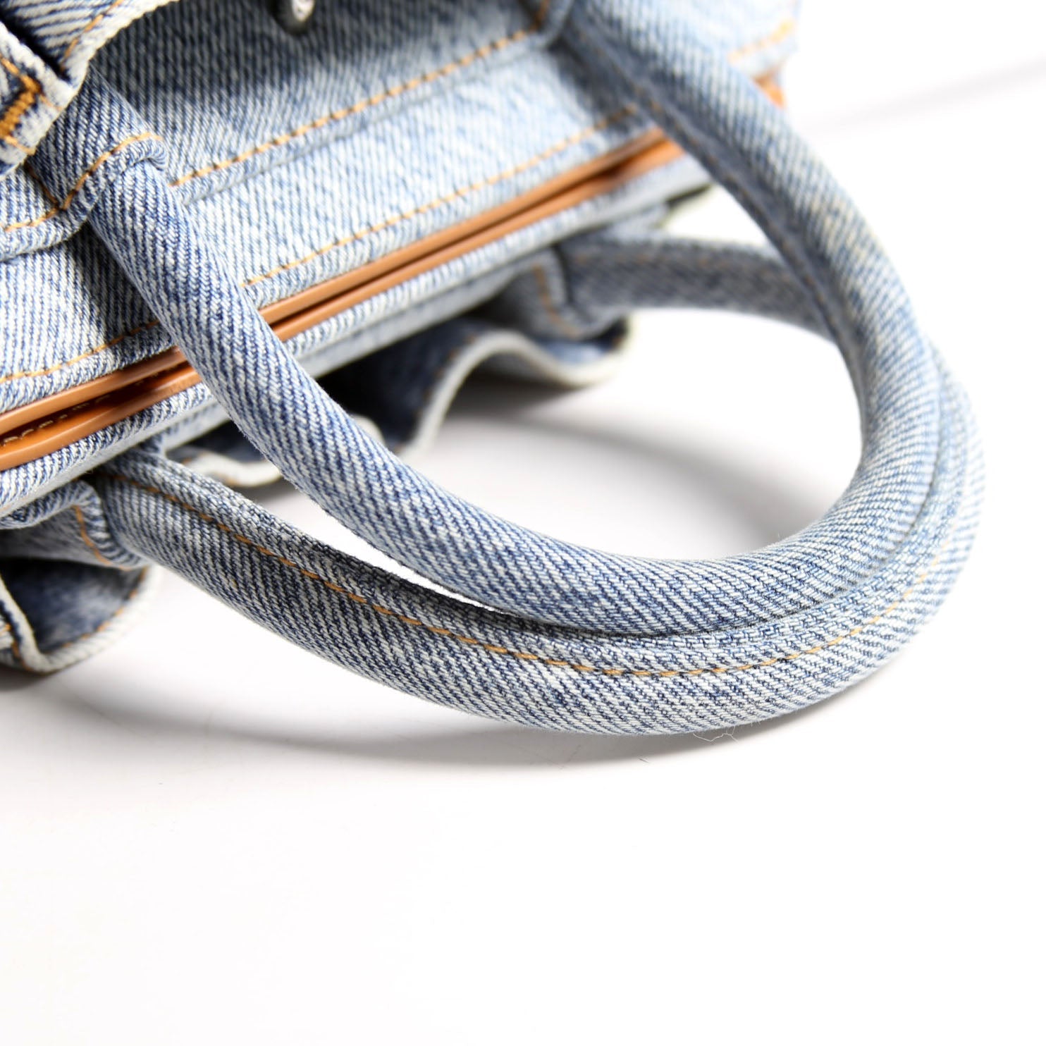 Mini Antigona Lock Denim