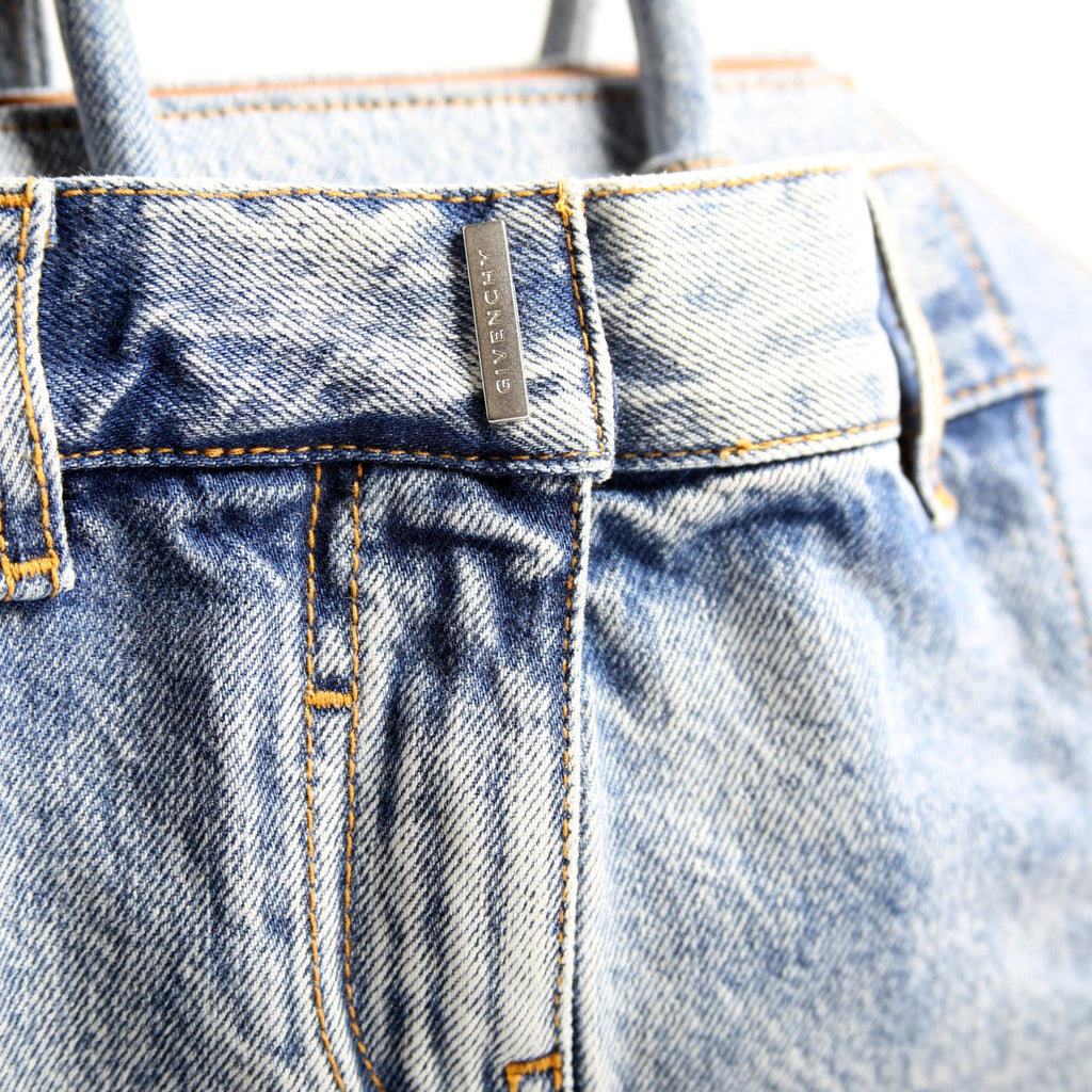 Mini Antigona Lock Denim