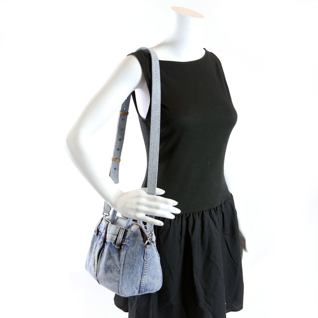 Mini Antigona Lock Denim