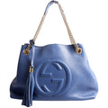 536196 Soho Chain Tote Newer Blue