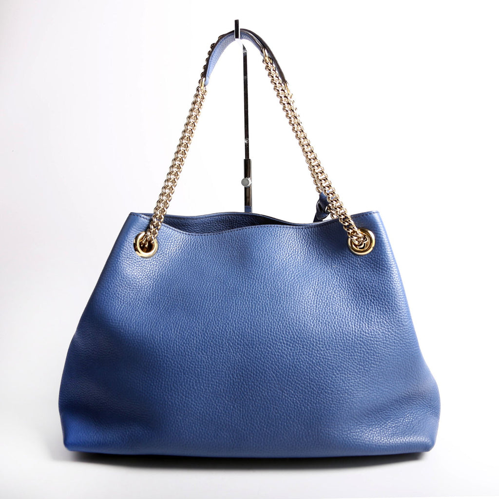 536196 Soho Chain Tote Newer Blue