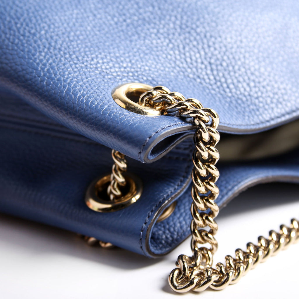536196 Soho Chain Tote Newer Blue