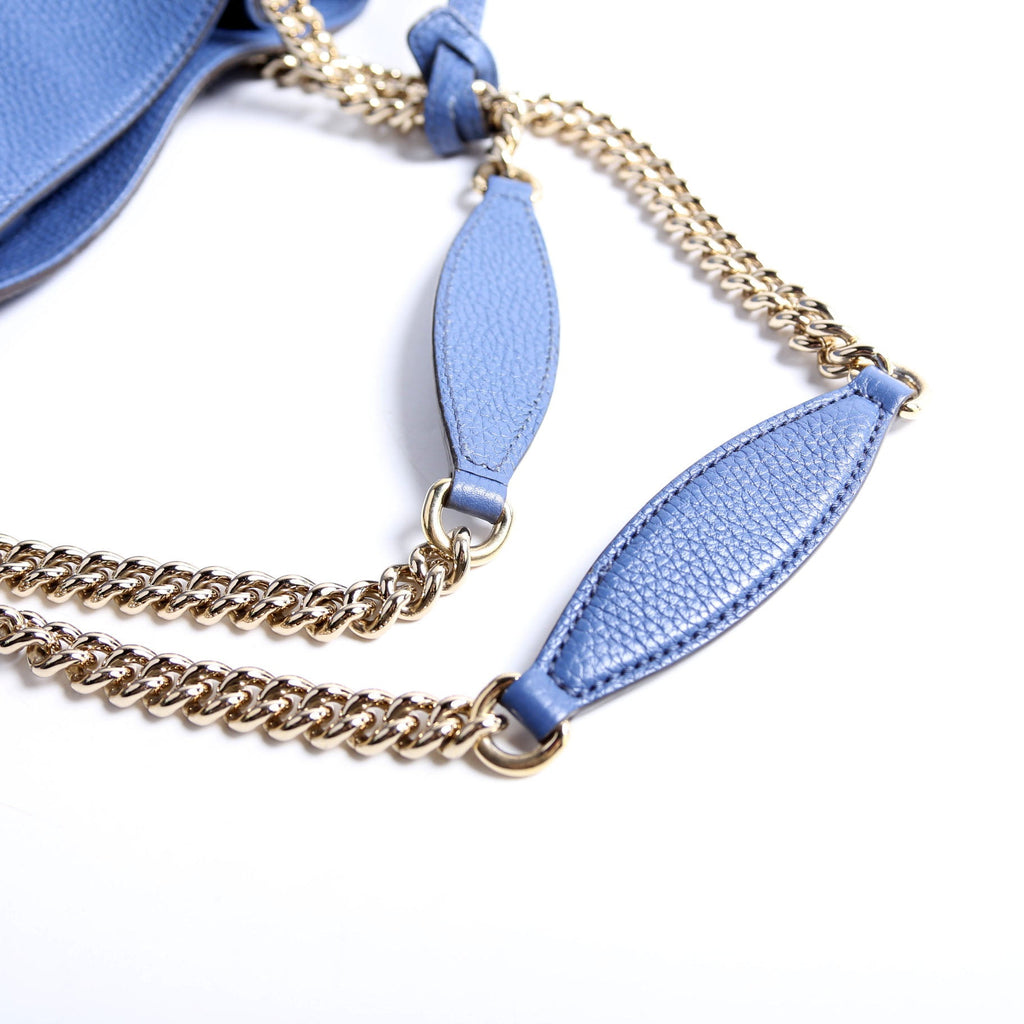 536196 Soho Chain Tote Newer Blue