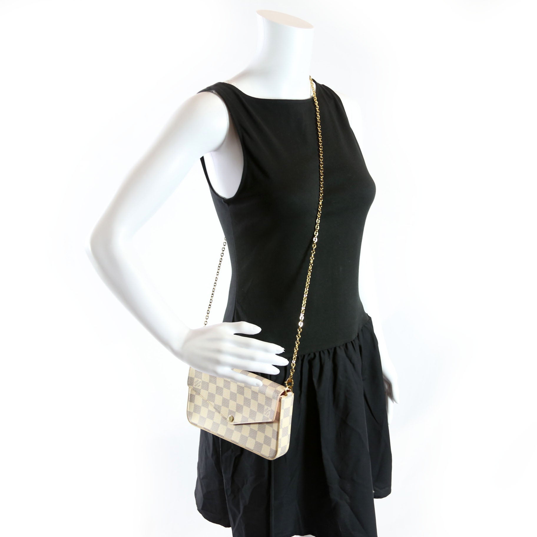 Pochette Felicie Damier Azur