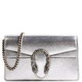 476432 Dionysus Metallic Leather Super Mini Silver