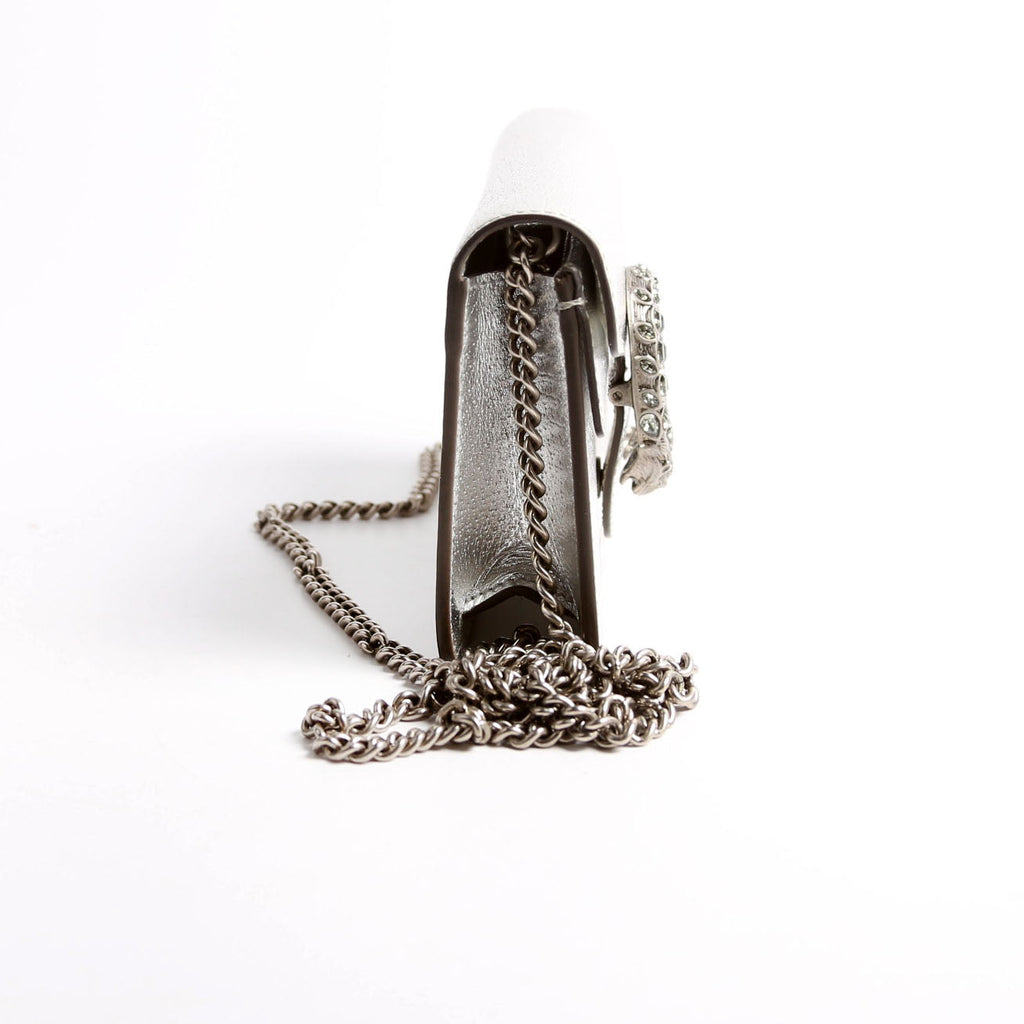 476432 Dionysus Metallic Leather Super Mini Silver