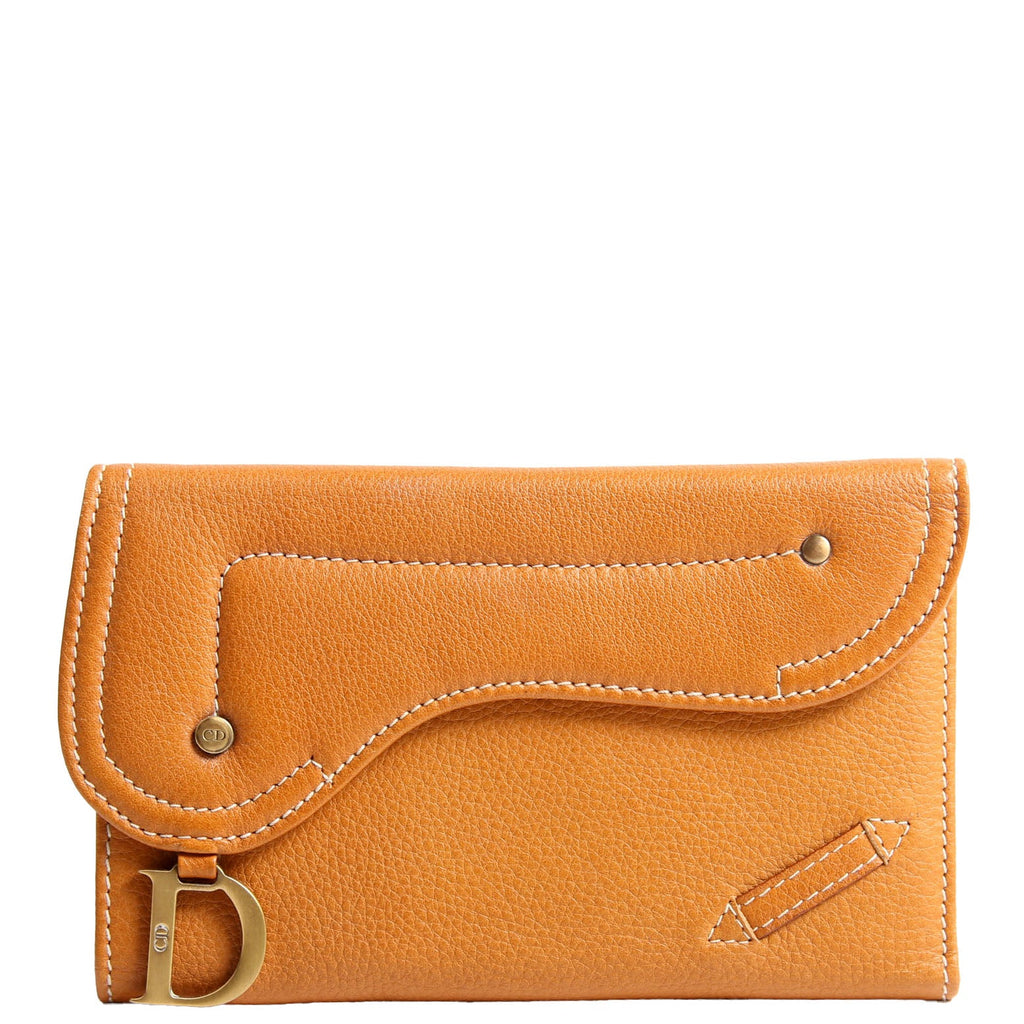Saddle Wallet Calfskin Brown