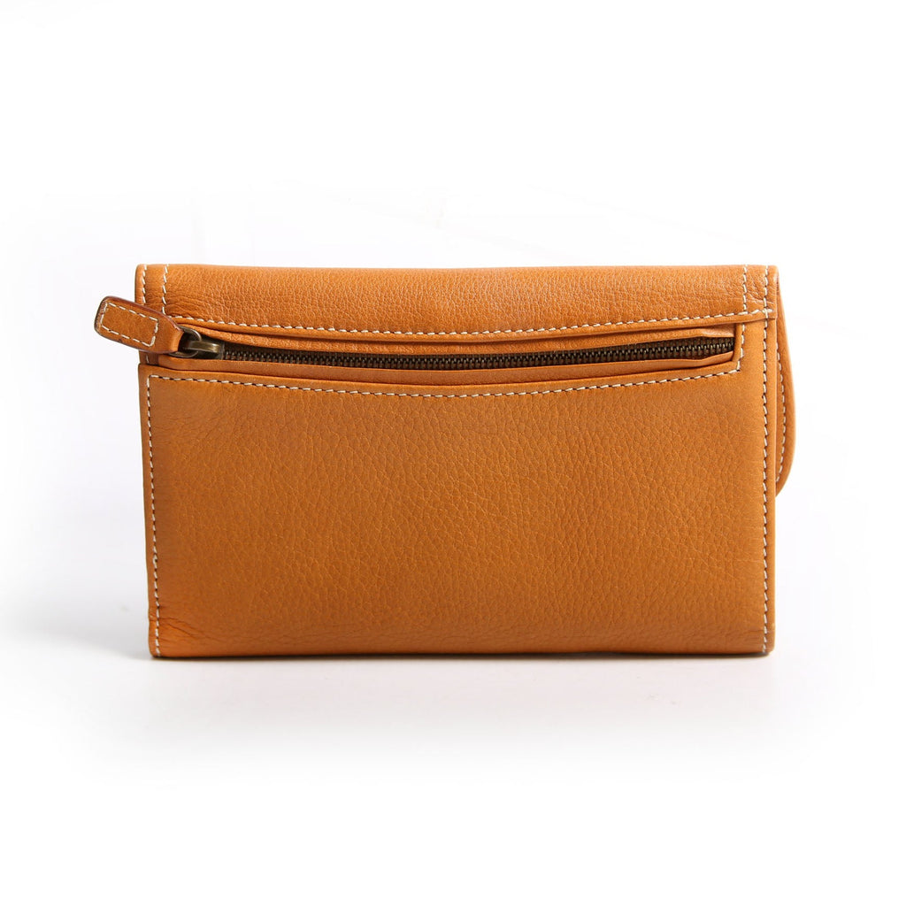 Saddle Wallet Calfskin Brown