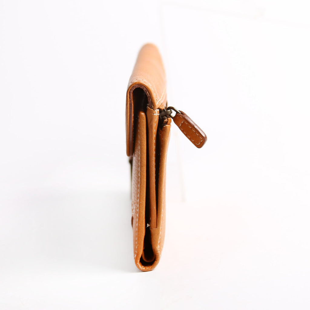 Saddle Wallet Calfskin Brown