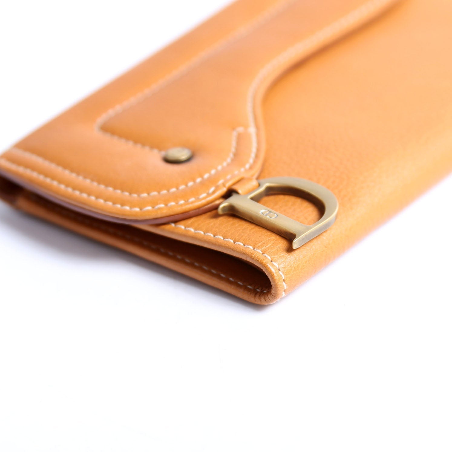 Saddle Wallet Calfskin Brown