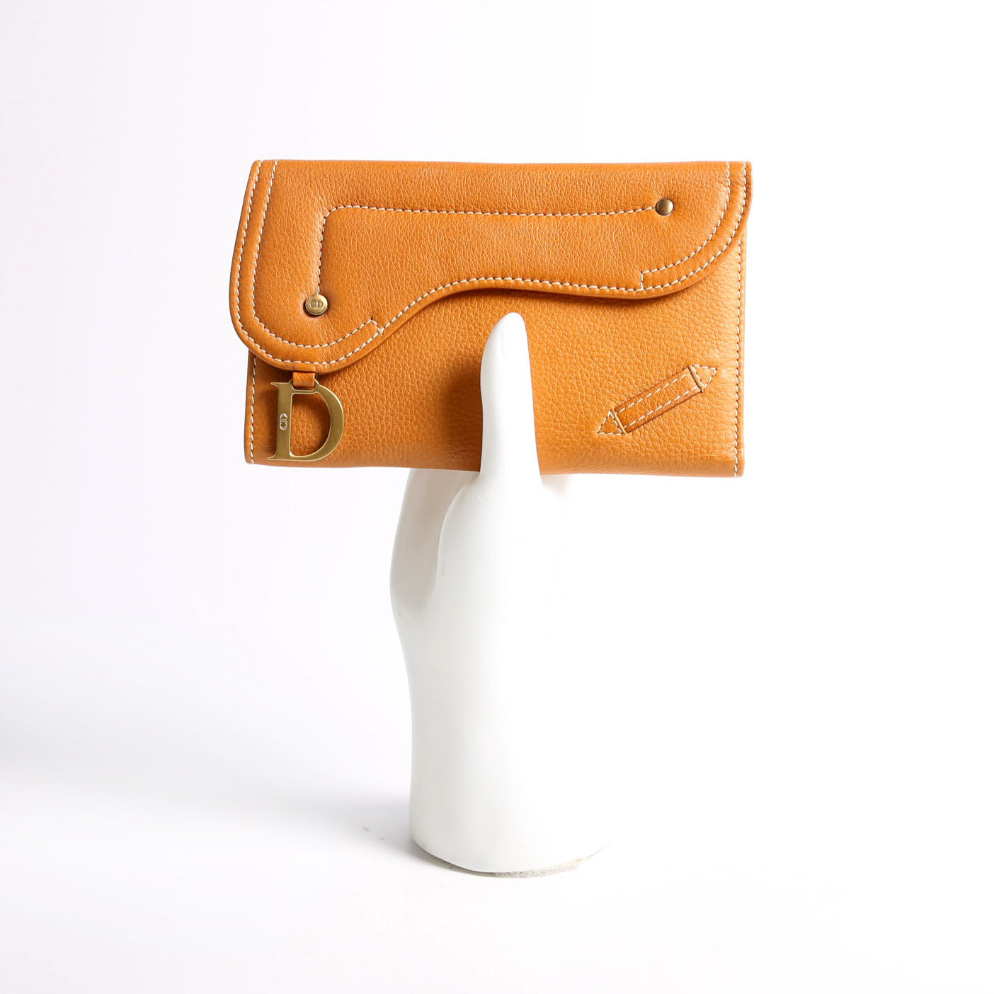 Saddle Wallet Calfskin Brown