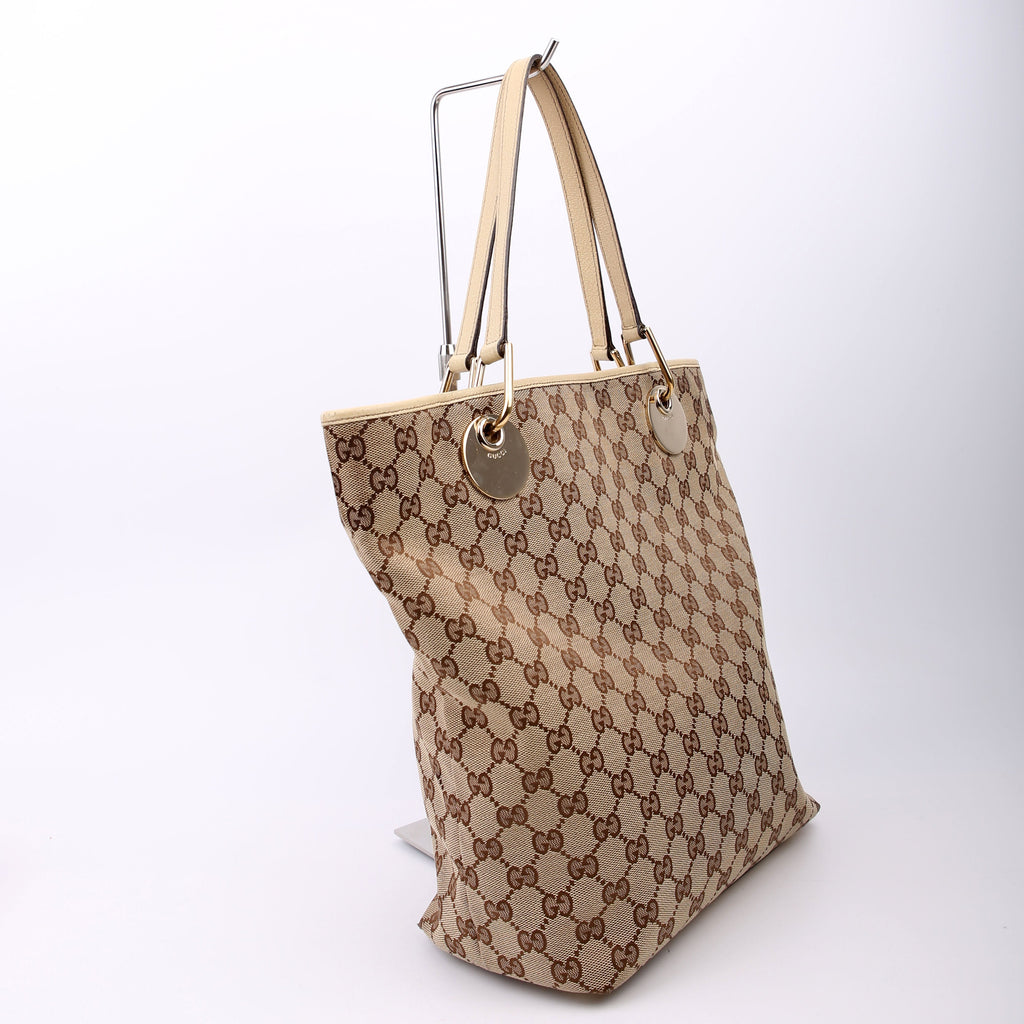 120836 GG Supreme Eclipse Tote Large Tan
