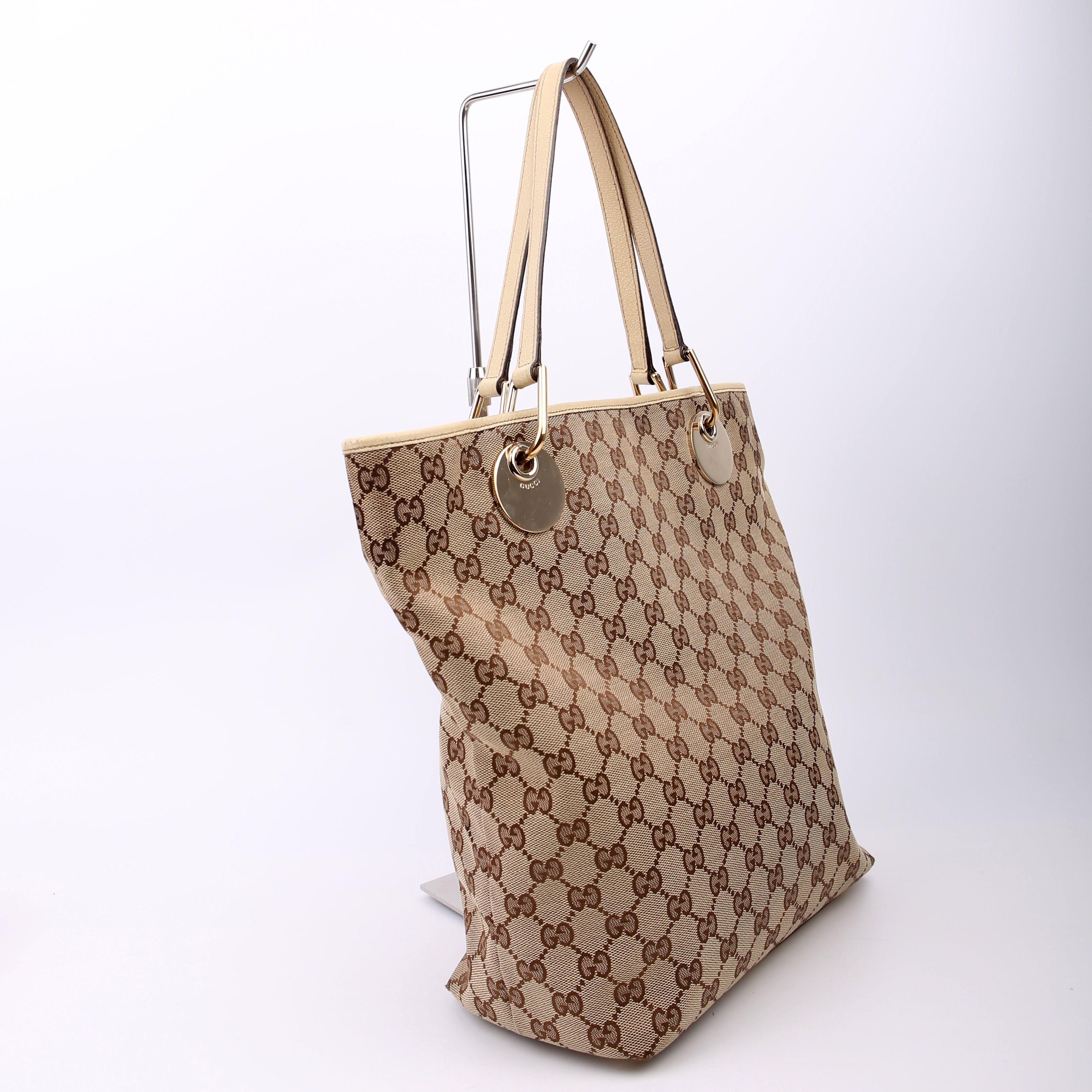 120836 GG Supreme Eclipse Tote Large Tan