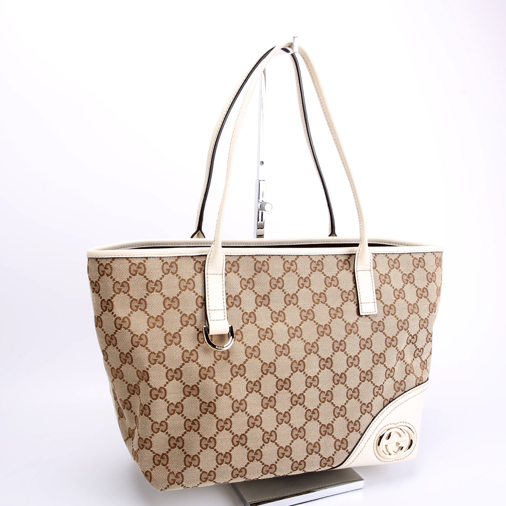 169946 Britt Shoulder Bag Small Beige/White