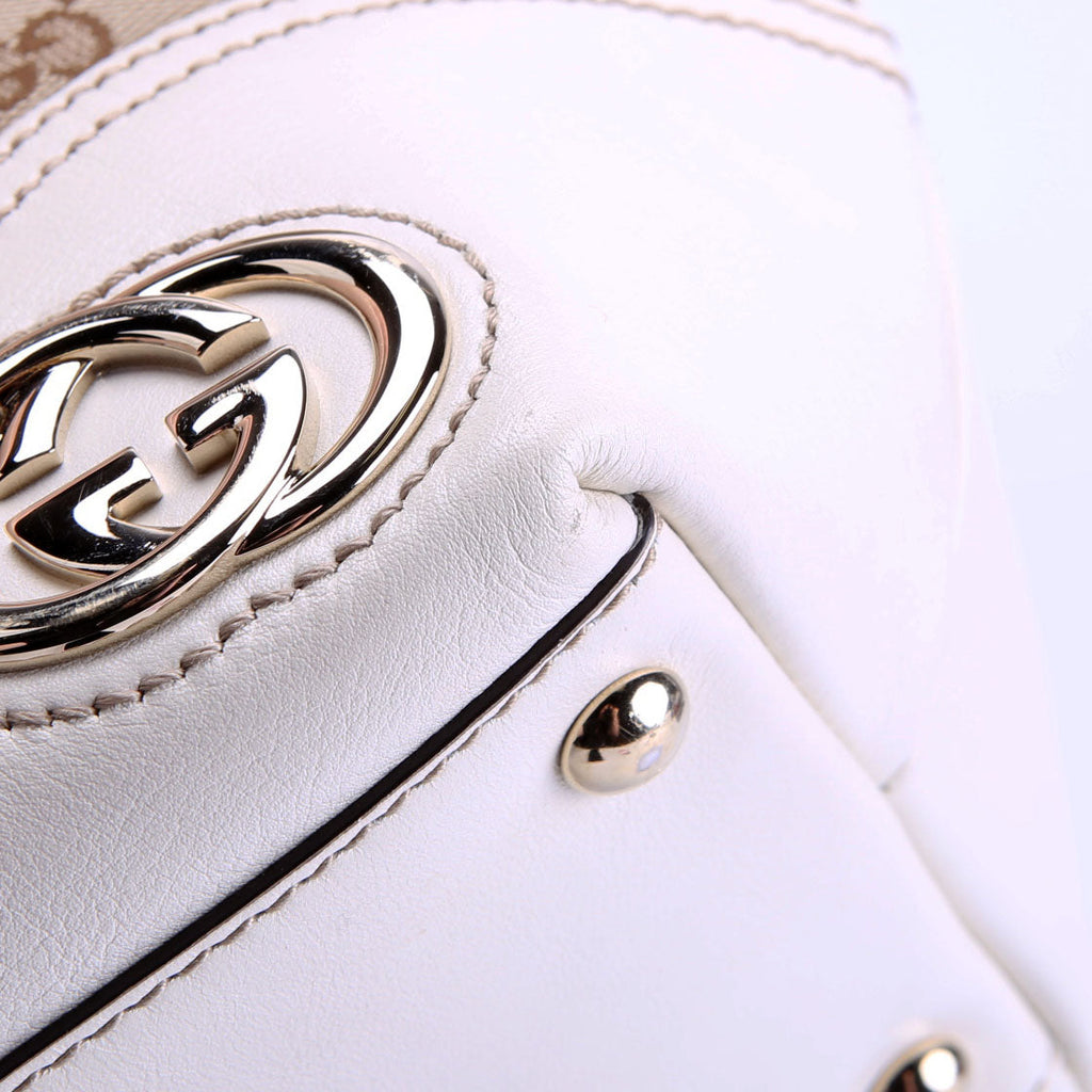 169946 Britt Shoulder Bag Small Beige/White