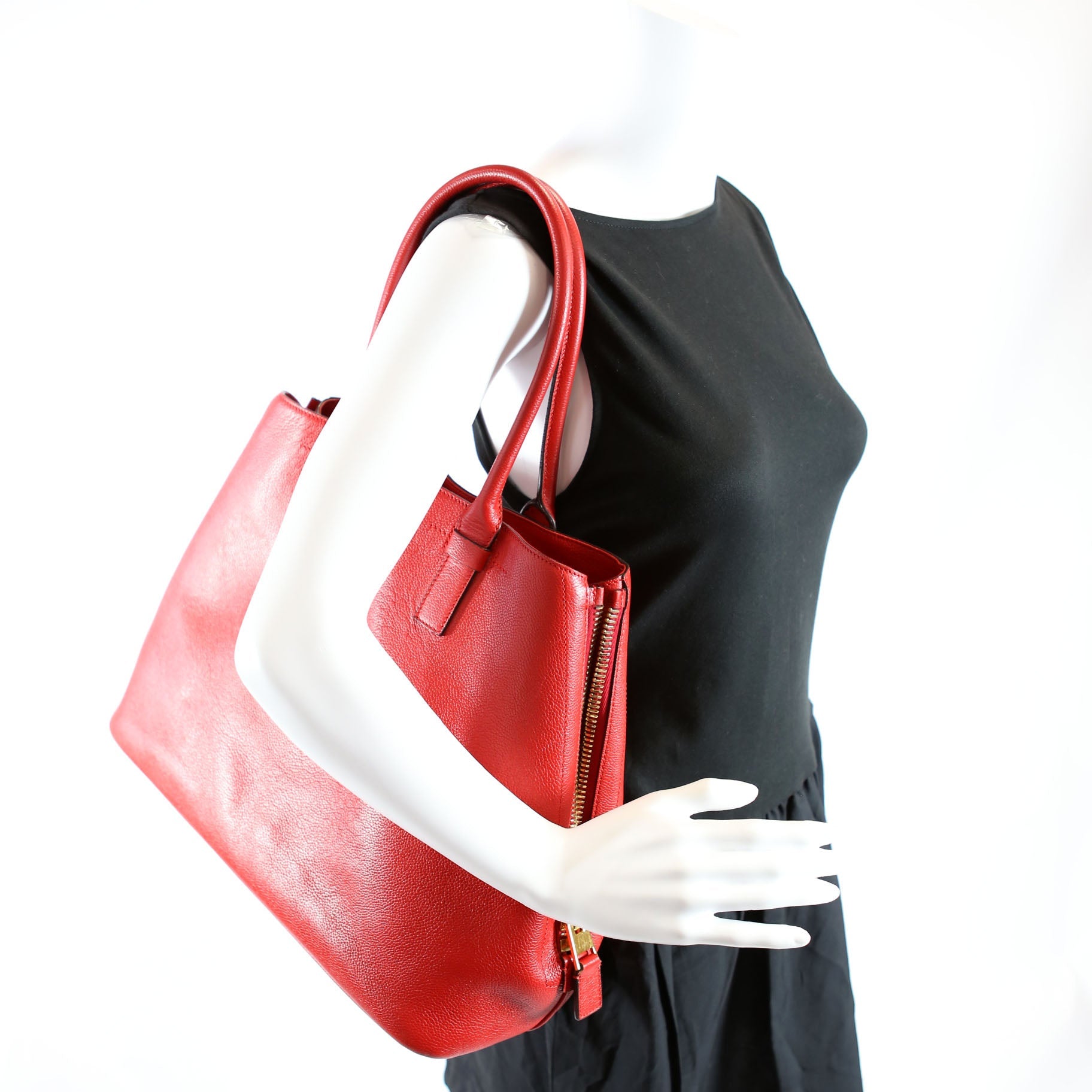 Jennifer Zip Tote Large Red