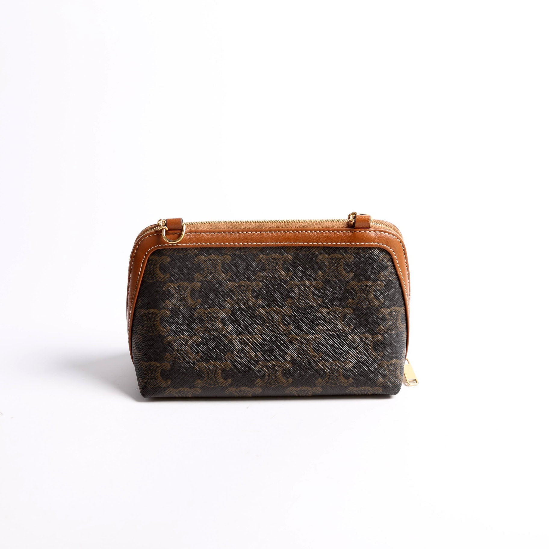 Clutch With Chain Triomphe Canvas